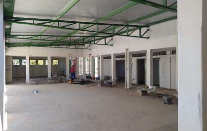 Obra de reforma e ampliação do prédio onde será instalado o novo Centro Educacional Infantil no Novo Porto João André em Brasilândia