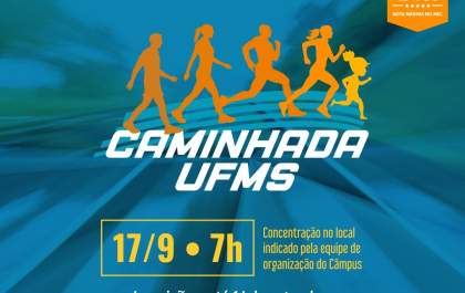 4ª Caminhada nos câmpus da UFMS tem inscrições abertas até quinta-feira