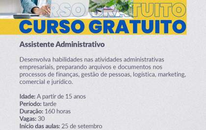 Senac Araçatuba oferece curso gratuito para pessoas a partir de 15 anos