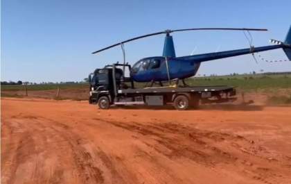 Piloto abandona helicóptero e foge durante ação policial