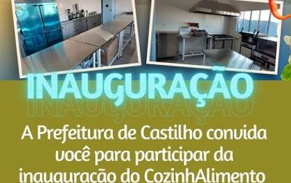 Castilho inaugura nesta terça-feira,19, “CozinhAlimento” do Governo do Estado