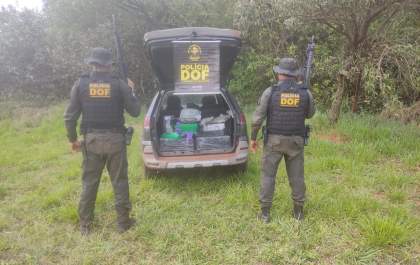 DOF recupera carro, recaptura foragido e apreende mais de 300 quilos de drogas