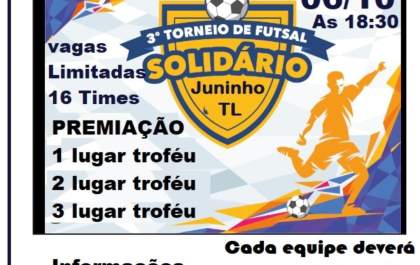 3° Torneio de Futsal Solidário promove arrecadação de brinquedos