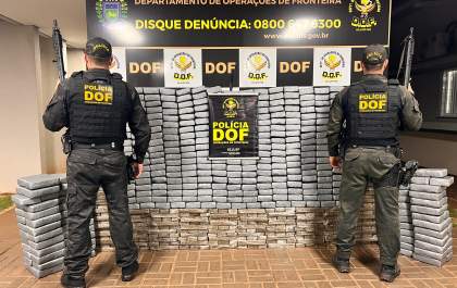 DOF fecha entreposto e apreende carga milionária de cocaína e maconha em Dourados&nbsp;<p><br></p><p><br></p>