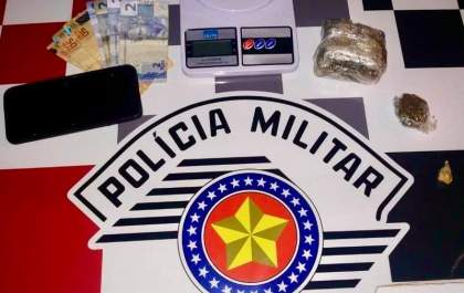 Polícia Militar prende desocupado por tráfico