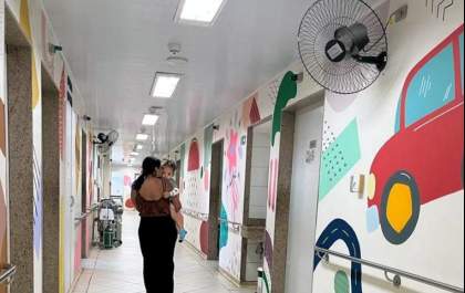 Pediatria da Santa Casa de Araçatuba ganha climatização e televisores