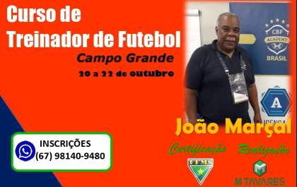 João Marçal traz curso de treinador de futebol para Mato Grosso do Sul