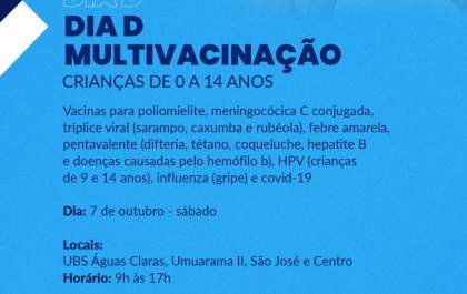 Araçatuba realiza campanha de multivacinação&nbsp;