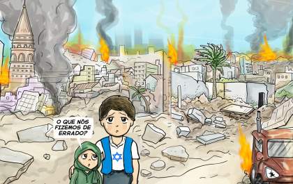 As maiores vítimas da guerra são os menores