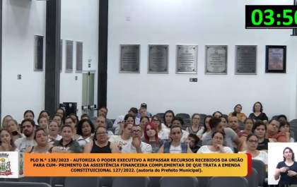 Câmara autoriza o pagamento do complemento para o piso da enfermagem em Birigui