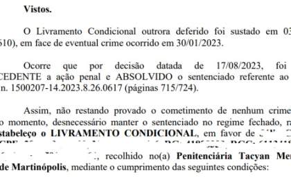 Homem passa quase 2 meses preso mesmo após ser absolvido