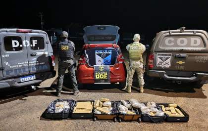 Homem é preso pelo DOF com quase 60 quilos de drogas