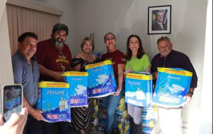 Voluntários arrecadam 3.200 fraldas geriátricas para o Fundo Social de Araçatuba