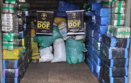 DOF apreende mais de 2,2 toneladas de drogas, recupera dois veículos roubados e recaptura foragido da justiça