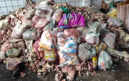 Polícia civil apreende 548 kg de carne imprópria para consumo