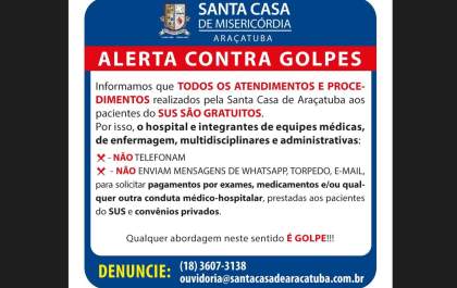 Familiares de pacientes voltam a receber telefonemas com pedidos de dinheiro