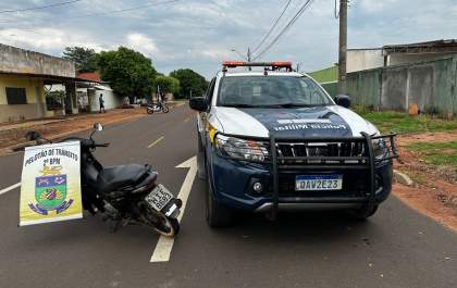 Pelotão de Trânsito recupera veículo furtado no Santa Luzia