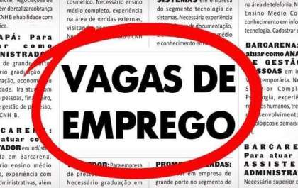 Confira as vagas de emprego disponíveis nesta segunda-feira (30)