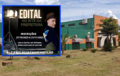 Castilho lança Edital da Lei Paulo Gustavo para beneficiar artistas locais
