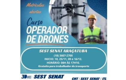 Sest Senat Araçatuba lança curso de Operador de Drones