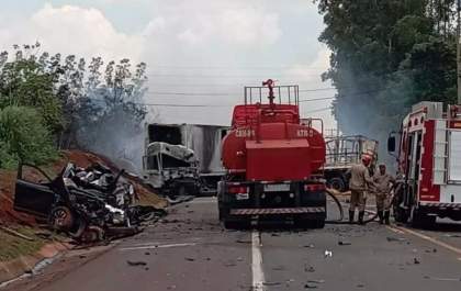 Dois mortos em grave acidente na Capital do estado na BR 163 saída para São Paulo