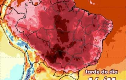 Com máximas de 43ºC, onda de calor deve continuar até o fim de semana, diz Inmet