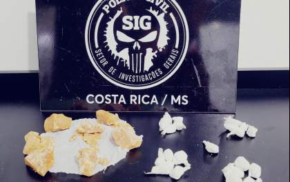 Polícia Civil prende um por furto e outro por tráfico de drogas em Costa Rica