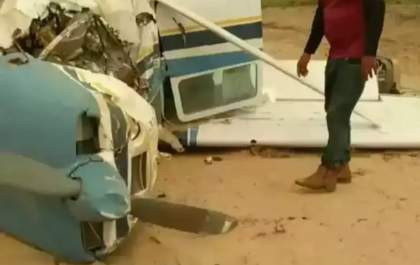 Feridos em pouso forçado de avião no Pantanal são transferidos para a Capital