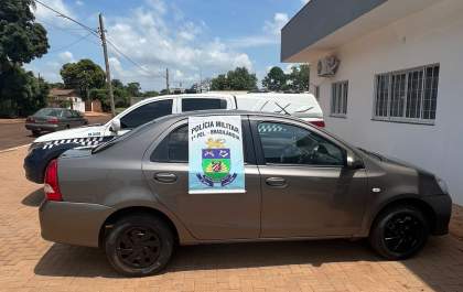 Carro furtado em empresa de Três Lagoas é recuperado pela PM