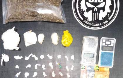 Dois são presos por tráfico de drogas e associação para o tráfico em Água Clara