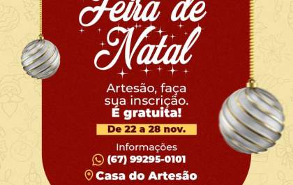 Feira de Natal está com inscrições abertas para artesãos
