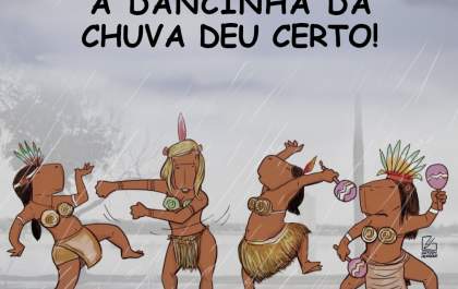 Charge: Dança da chuva em rítimo de&nbsp;calor