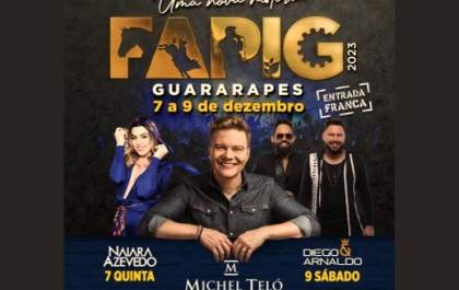 Naiara Azevedo abre nesta quinta a Festa Agropecuária de Guararapes