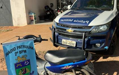 Biz furtada durante briga em bar é recuperada pela Rádio Patrulha no bairro Jardim Brasília