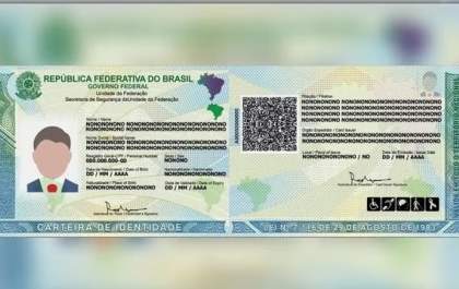 Nova Carteira de Identidade Nacional começa a ser emitida nesta quinta-feira (11)