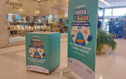 Shopping de Araçatuba promove campanha de arrecadação de materiais escolares