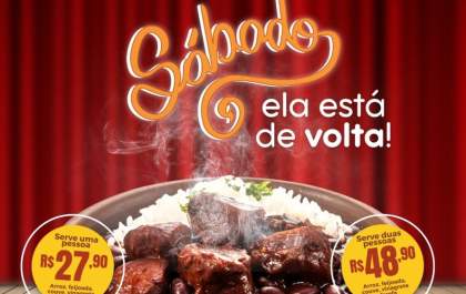 Com vontade de uma comida gostosa para este sábado, só pedir a feijoada da Sabor Vital