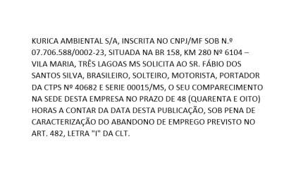 ABANDONO DE EMPREGO