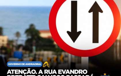 À partir do sábado Rua Evandro B. Calvoso passa a ser mão dupla