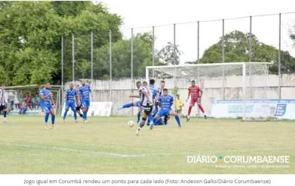 Corumbaense e Aquidauanense ficam no empate no Arthur Marinho