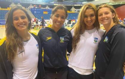 Brasileiras conquistam 4º lugar e batem recorde sul-americano no revezamento no Mundial de Esportes Aquáticos em Doha, Catar