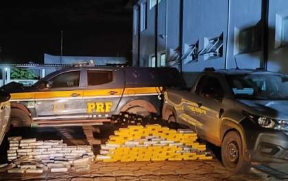 Dois indivíduos de Campo Grande são presos com 350 kg de cocaína em Castilho