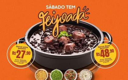 Com chuva ou com sol, feijoada da Sabor Vital é a pedida de sábado