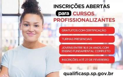 Qualifica SP em Andradina prorroga inscrições para cursos