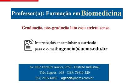 Aems contrata professores em diversas áreas