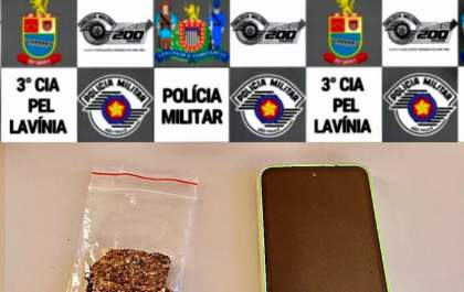 Adolescente é surpreendido com maconha