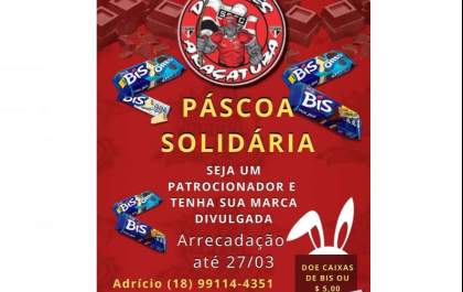 Torcida organizada arrecada chocolate para doação