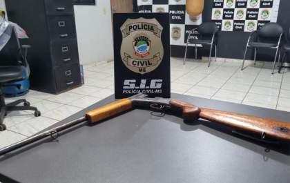 Homem ameaça e atira contra a casa do vizinho e é preso pela Polícia Civil em Bonito