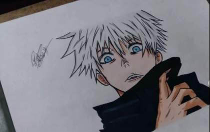 Pedro Henrique mostra seu talento em desenhos em estilo mangá
