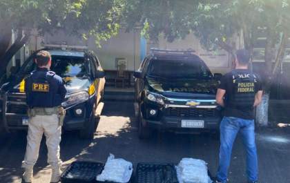 PF e PRF apreendem 25 kg de maconha